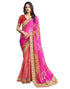 Vasthrlay Bandhani Embroidery Unstitched Red Saree