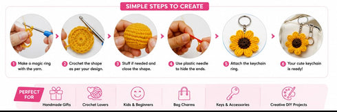 13 Pcs Complete Crochet Hobby Kits for Beginners 3 Random Yarn, 1 Crochet Hooks, 2
