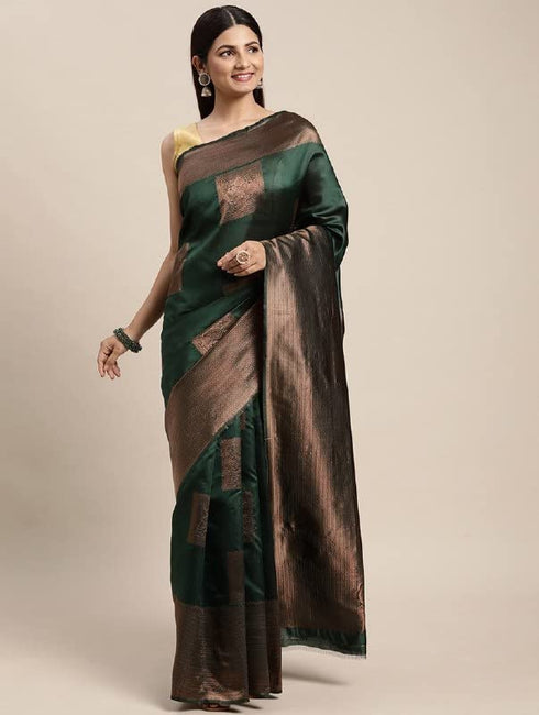 Vasthrlay Green Kanjivaram Saree