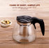 ZROY Enterprise Round Glass Tea Pot(Plastic Hadle)