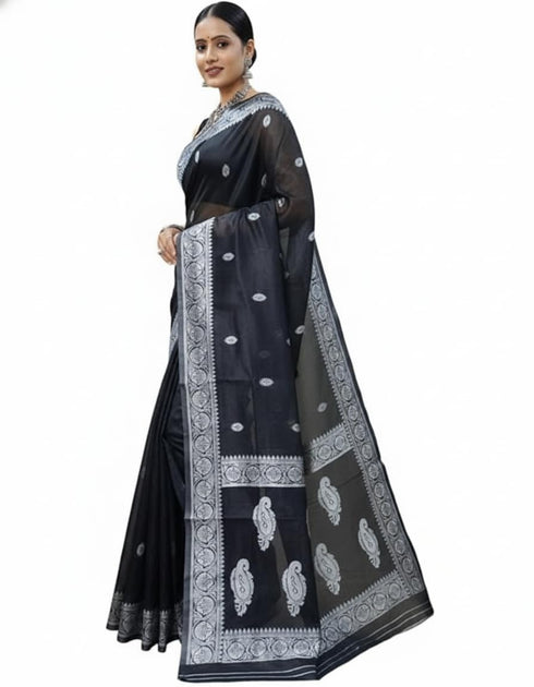 Vasthrlay Banarasi Unstitched Saree
