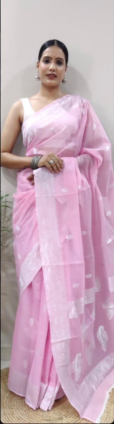 Vasthrlay Banarasi Unstitched Saree