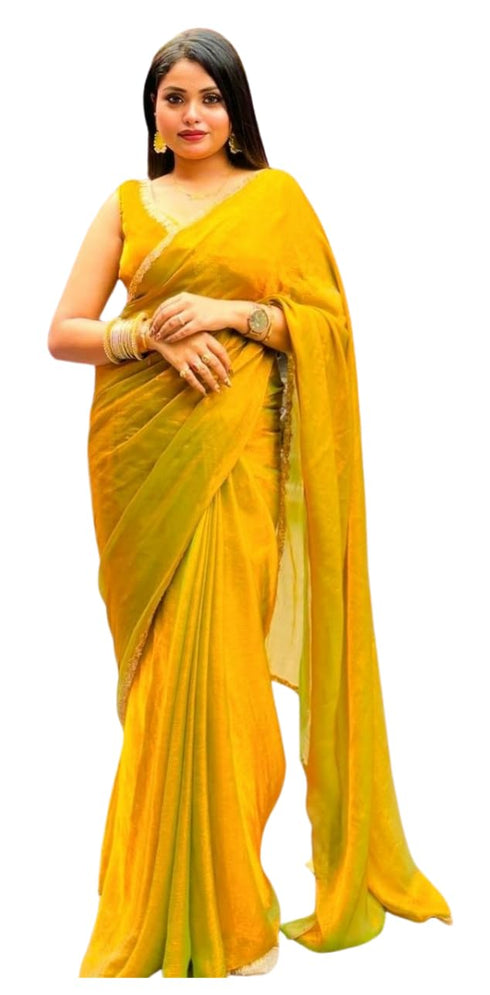 Vasthrlay Boarder Unstitched Chhaavab Mustard Free Ethnic Wear