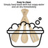 Hawkins Bamboo Spatula Set of 3 | Natural Handmade Bamboo Kitchen Tools (BSPTL3)