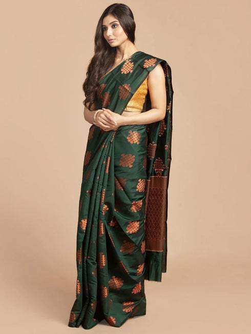 Vasthrlay Banarasi Unstitched Saree