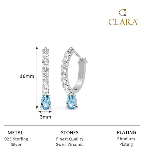 CLARA 925 Sterling Silver Hoop Bali Earrings