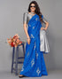 Vasthrlay Silver Banarasi Unstitched Saree
