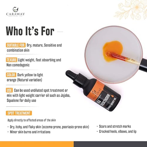 Caraway Sea Buckthorn Oil | Facial oil for face dry & sensitive skin