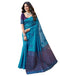 Vasthrlay Banarasi Jacquard Unstitched Teal Saree