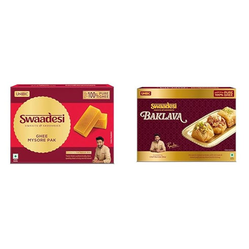 Unibic Swaadesi Premium Mysore Pak & Baklava Box
