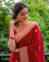Vasthrlay Kanjivaram Silk Saree Jacquard Banarasi Sari With Blouse Piece For Wedding