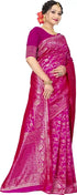 Vasthrlay Red Banarasi Traditional Unstitched Saree