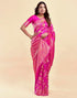 Vasthrlay Womens Jacquard Unstitched Wine Saree