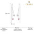 CLARA 925 Sterling Silver Sui Dhaga Threader Earrings Heart
