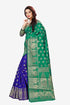 Vasthrlay Kanjeevaram Green Blue Ethnic Wear
