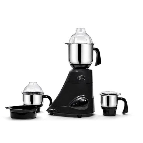 Preethi Diamond 750 Watts Mixer Grinder, 3 SS 304 Jars, Black
