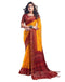 Vasthrlay Bandhani Printed Chiffon Orange Saree