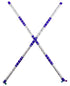 Avanti Creation Multicolor Fancy Aluminium Dandiya Sticks for Dance Garba 14.4 Inches