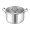 Healux 30 cm Tiana Triply Biryani Pot with Glass lid -12 L