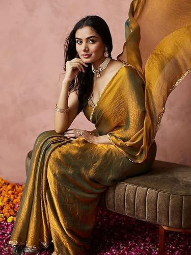 Vasthrlay Chiffon Embellished Ethnic Wear