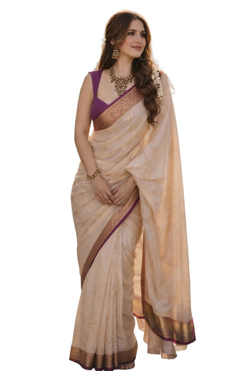 Vasthrlay Traditional Jacquard Unstitched Attached