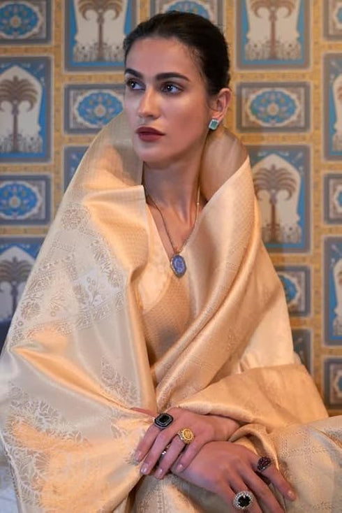 Vasthrlay Kanjivaram Banarasi Festival Unstitched Saree