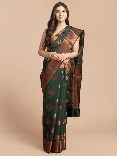 Vasthrlay Banarasi Unstitched Saree