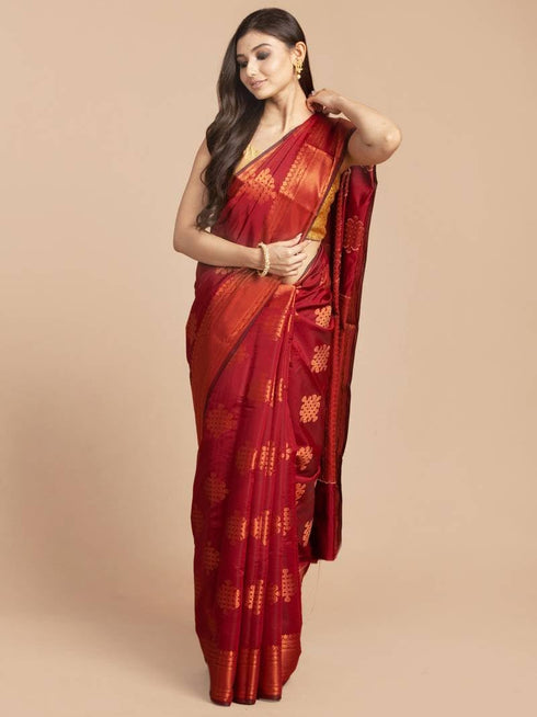 Vasthrlay Banarasi Unstitched Saree