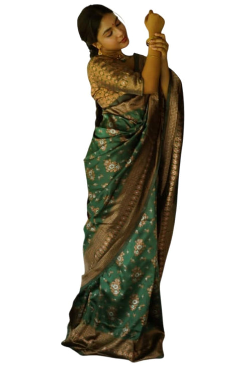 Vasthrlay Banarasi Border Unstitched Saree
