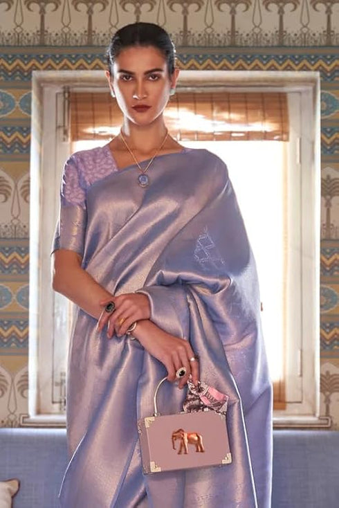 Vasthrlay Kanjivaram Banarasi Festival Unstitched Saree