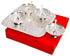 R Ayurveda Copper Silver Plated Brass Bowl Set with Tray