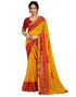 Vasthrlay Chiffon Bandhani Unstitched Yellow Saree