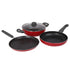 Prestige Omega Granite Non-Stick 3 Pc Cookware Set with Glass Lid