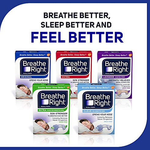 Style Make Breathe Right Original Nose Strips to Reduce Snoring and Relieve Nose Congestion Large Tan 30 Count