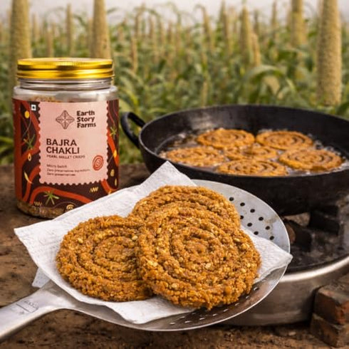 Earth Story Farms Bajra Chakli Pearl Millet Crisps Guilt free snacks
