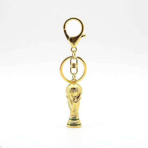 Gold Trophy Keychain Mini Football Cup Charm | Metal Key Ring