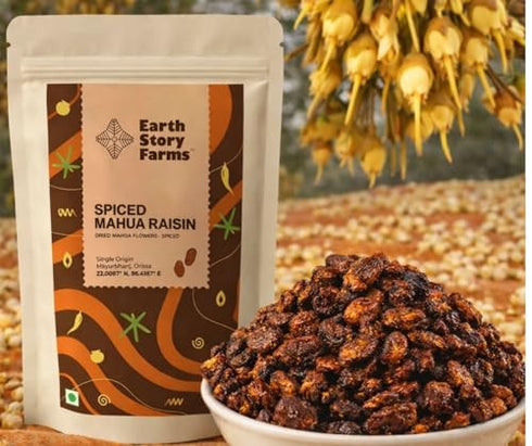 Earth Story Farms Spiced Mahua Raisin Dehydrated Mahua Flower