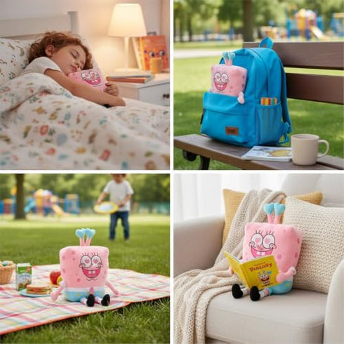 MINISO Spongebob Squarepants Pink Heart Plush Toy - 30CM Soft & Cute Plush