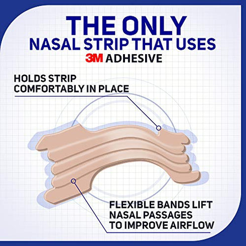 Style Make Breathe Right Original Nose Strips to Reduce Snoring and Relieve Nose Congestion Large Tan 30 Count