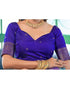 Vasthrlay Banarasi Kanjivaram Royal Blue Saree With Unstitched Blouse Piece