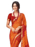 Vasthrlay Bandhani Printed Chiffon Orange Saree
