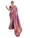 Vasthrlay Paithani Jacquard Unstitched Pink Saree