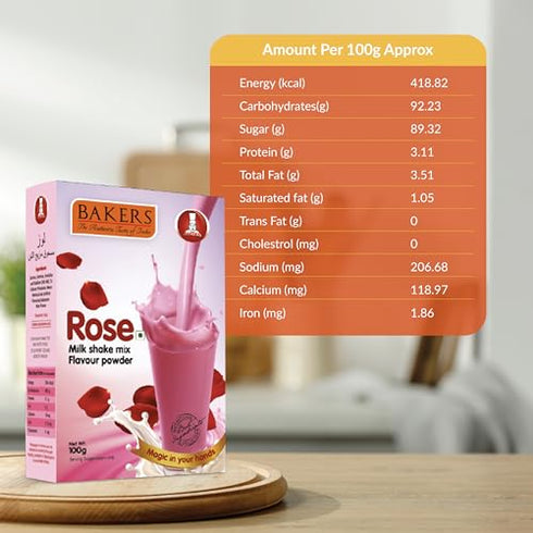 BAKERS Milk Shake Mix Powder - Rose Flavor