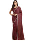 Vasthrlay Maroon Border Unstitched Saree