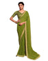 Vasthrlay Bandhani Georgette Unstitched Black Saree