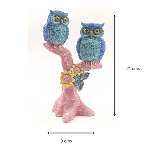 The Decorshed Cute Owl Pair Sitting On Tree Showpiece Decorative
