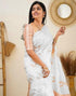 Vasthrlay Womens Jacquard Unstitched Lavender Saree