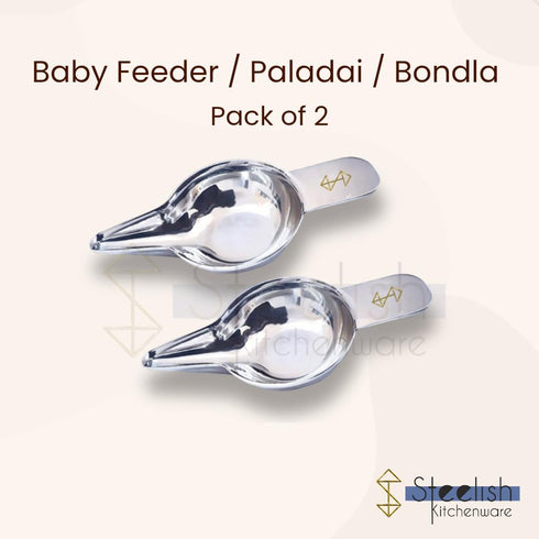Stainless Steel Baby Feeder Spoon Paladai Set