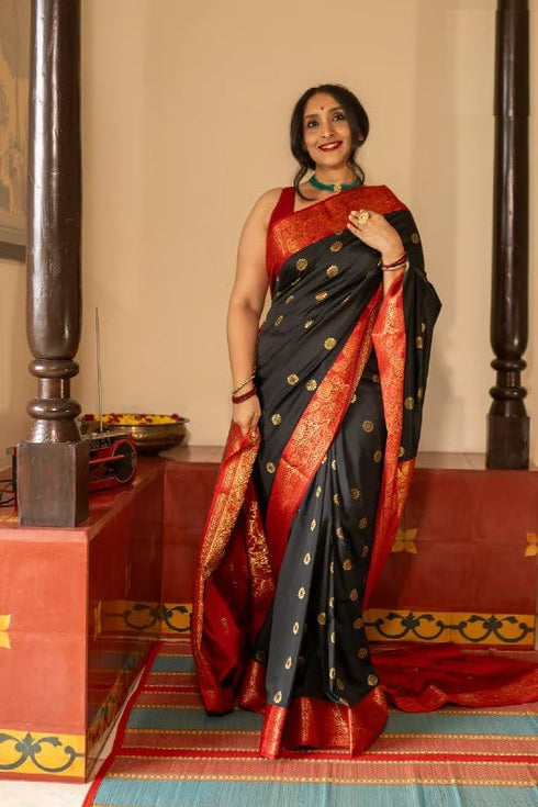 Vasthrlay Purple Banarasi Wedding Saree
