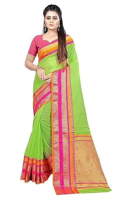 Vasthrlay Women's Cotton Premium Friendly Saree